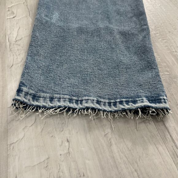 H&M &Denim Straight High Waist Ankle Length Light Wash Cotton Denim Jeans 12 - Picture 7 of 10